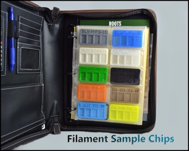 filamento campione chip business stile carta pinshape lulzbot organizzatore i campioni 3d print model - Mito3D
