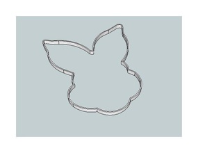 conejo cabeza cortador galletas pinshape Diseño 3d 3d print model - Mito3D