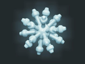 3d snowflake pinshape decor winter ice holiday christmas xmas flake 3d print model - Mito3D