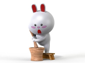 luna festival speciale coniglio pinshape disegno 3d 3d print model - Mito3D