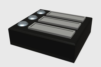 3 button door bell external housing pinshape 3d-design 3d print model - Mito3D