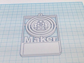 maker personalizzabile badge gimbal pinshape disegno 3d 3d print model - Mito3D