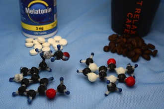 Koffein melatonin openscad erzeugt Chemische sdf fi pinshape 3d design 3d print model - Mito3D