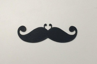 movember mustache pinshape 3d-design 3d print model - Mito3D