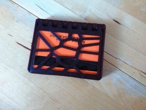 folding wallet cassette voronoi style pinshape 3d-design 3d print model - Mito3D