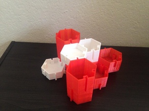 grouphex organizable organizzatore pinshape disegno 3d 3d print model - Mito3D
