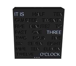 word clock pinshape 3d-design 3d print model - Mito3D