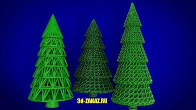 forest christmas style voronoi pinshape 3d-design 3d print model - Mito3D