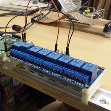 8 kanal röle kartı dın mount pinshape beaglebone raspberry pi arduino rail din elektronik 3d print model - Mito3D