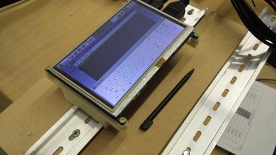 5 polegadas touchscreen trilho din pinshape raspberry pi mount rail tela sensível toque eletrônica 3d print model - Mito3D