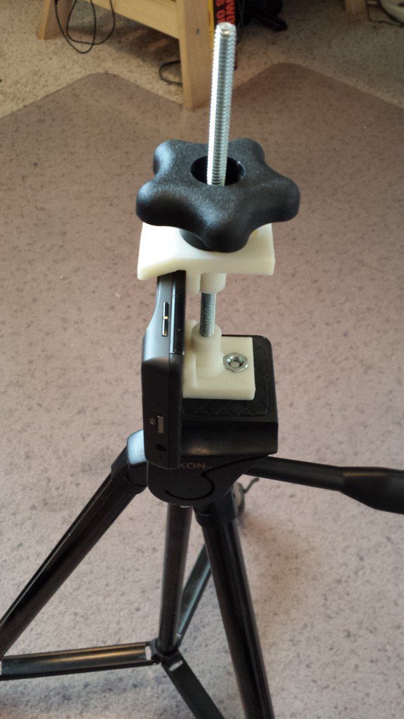 adjustable tripod phone mount pinshape tripod-mount photography photo 3D print model - Mito3D