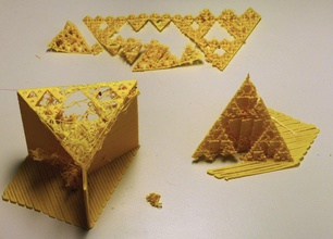 sierpinski's tetrahedra fractal pinshape 3d-design 3d print model - Mito3D