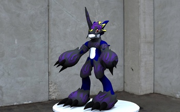 dark flamedramon action figure statue pinshape character creature anime digimon action-figure 3d print model - Mito3D