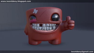 super meat boy pinshape addictif jeux objets collection héros garçon viande jouets 3d print model - Mito3D