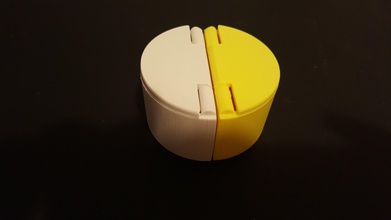 semi circular tapa caja pinshape contenedor 3d print model - Mito3D