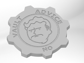 fallout coin pinshape logo logo3d vault-tec-boy 3d print model - Mito3D