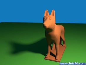 german shepherd pinshape dog animal 3d print model - Mito3D