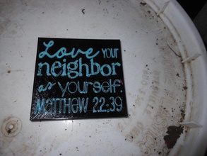 love neighbor sign pinshape 3d-design 3d print model - Mito3D