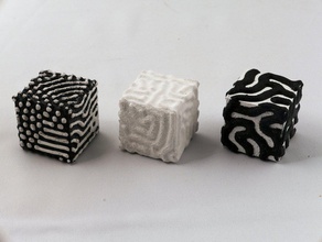 Reaktions Diffusions cube pinshape 3d design 3d print model - Mito3D