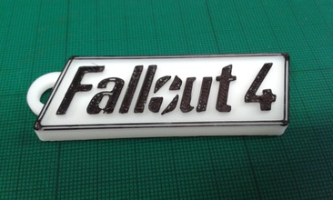 fallout 4 keytag pinshape fallout-4 fallout- keyfob 3d print model - Mito3D