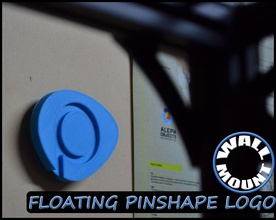 pinshape logo duvara montaj braketi mavi bölmesi bulunur duvar kanca 3d baskı 3d print model - Mito3D