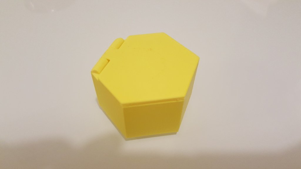 hexagonal tampa caixa pinshape 3d design 3D print model - Mito3D