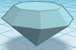 diamond pinshape gem jewl 3d print model - Mito3D