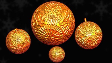 christmas balls ornament pinshape chrismas tree decorations 3d print model - Mito3D