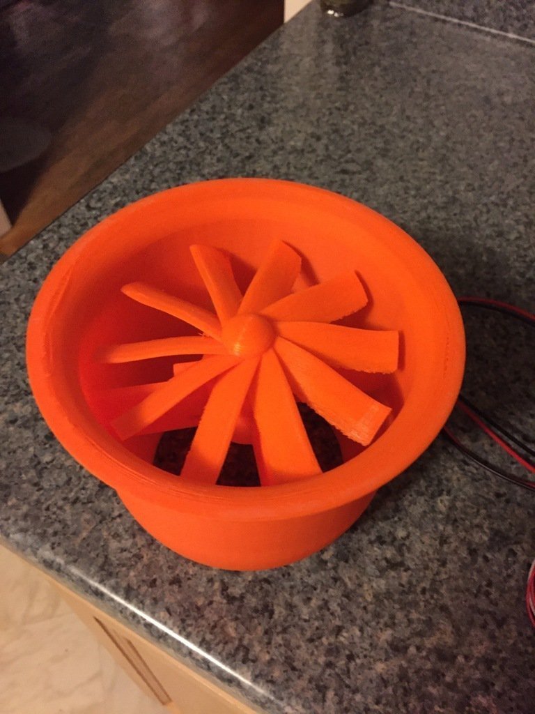 120mm elétrico ventilador ducted pinshape 3d design 3D print model - Mito3D