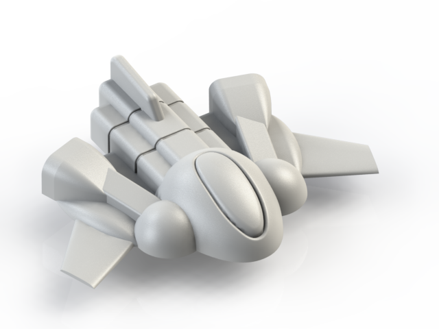 nave pinshape espacio rangers espacial 3D print model - Mito3D