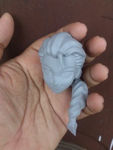elsa head sculpt pinshape anna modelo cabeça escultura cabeças desenhos animados disney congelados 3d print model - Mito3D