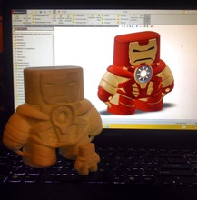 mini ironman collettivo figura pinshape azione supereroe 3d print model - Mito3D