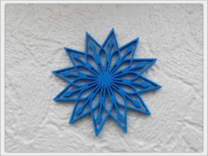 floco neve azul pinshape 3d design 3d print model - Mito3D