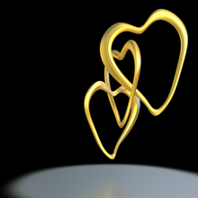 trinity heart pinshape jewelry pendants 3d print model - Mito3D