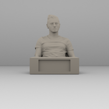 scanné buste retravaillé stand pinshape homme sexe masculin haute poly art sculpture statue 3d print model - Mito3D