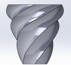spiral 6 kenarları pinshape vazo 3d tasarım 3d print model - Mito3D