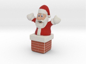santa pinshape kış kar yıl tatil Noel xmas claus 3d print model - Mito3D