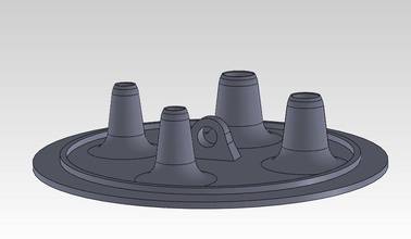 düz sinek tuzağı pinshape tepesinde 3d tasarım 3d print model - Mito3D