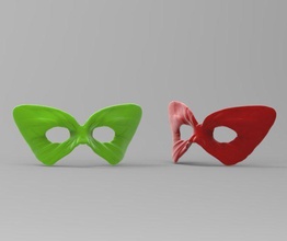 masquerade kelebek Maske 1 pinshape moda aksesuarları maskeleri 3d print model - Mito3D