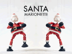 boks santa marionette kukla pinshape pla 3d print model - Mito3D