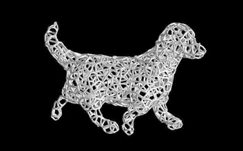 voronoi dachshund 3 andar pinshape 3d design 3d print model - Mito3D
