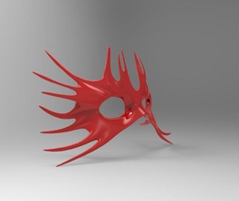 masquerade mask sea ursula pinshape 3d-design party masks 3d print model - Mito3D