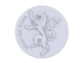 maison lannister sigil pinshape logo logo3d lion huose jeux trônes 3d print model - Mito3D