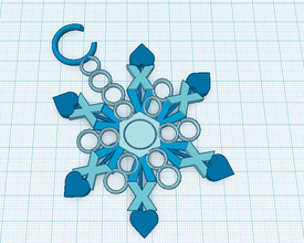 snowflake ornament pinshape snowflake-ornament 3d print model - Mito3D