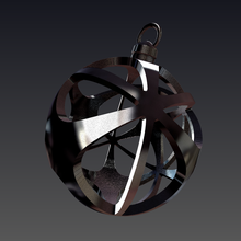 boule noël cercle star pinshape borruso conception fir sapin fêtes balle 3d print model - Mito3D