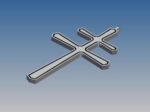 double croix bijoux pinshape Conception 3d 3d print model - Mito3D