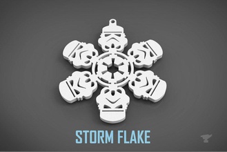 storm flake christmas decoration pinshape 3d-design art replica movie film wars star forg3d forge3d stormflake easy print starwar storm-troopers 3d print model - Mito3D