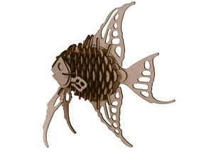 anglefish pinshape puzzle 3d print model - Mito3D
