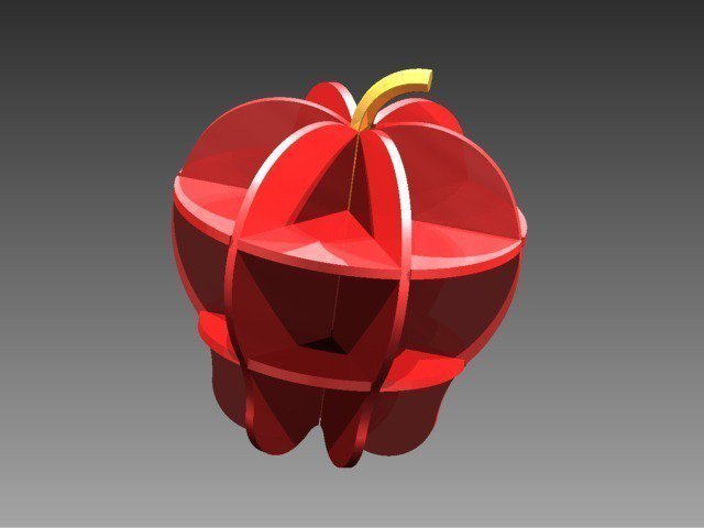 simple apple puzzle pinshape 3d-design 3D print model - Mito3D