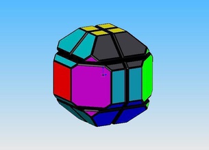 dodecaedro rómbico truncado rompecabezas pinshape Diseño 3d 3d print model - Mito3D